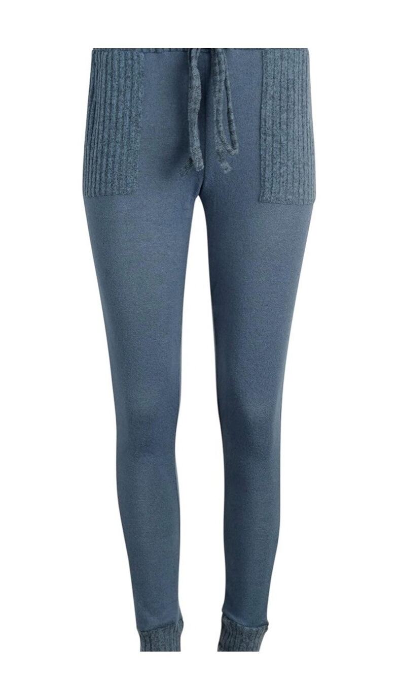 Lucky Brand Women's S Jogger Sleepwear Knit Lounge Pants Blue Heather NWT